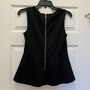 H&M Black Peplum Textured Tank - Size Small